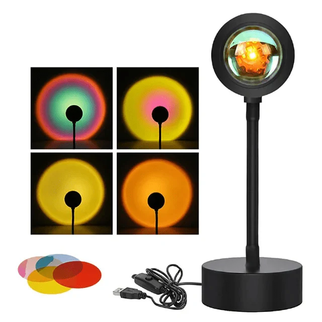 Lampe de projection moderne pour la détente – crée une atmosphère chaleureuse et un effet lumineux unique