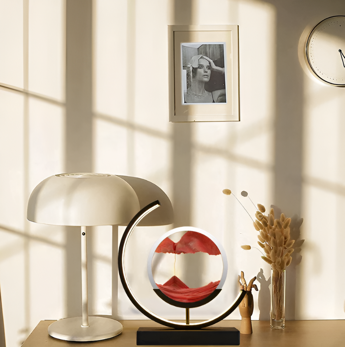 Lampe de sable avec télécommande et réglage de la luminosité