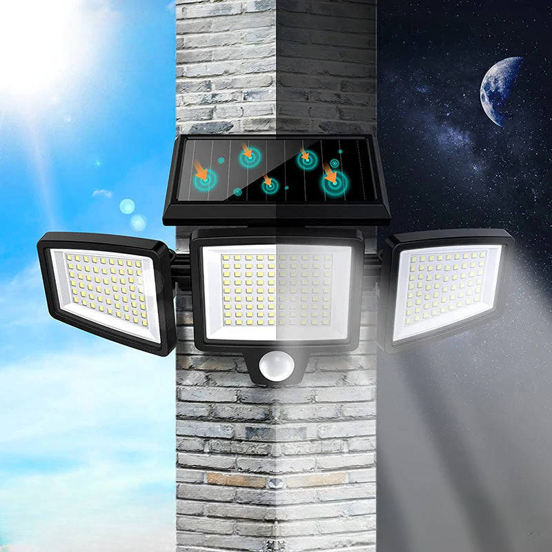 Lampe de sécurité solaire avec détecteur de mouvement – Éclairage extérieur LED pour maison et jardin
