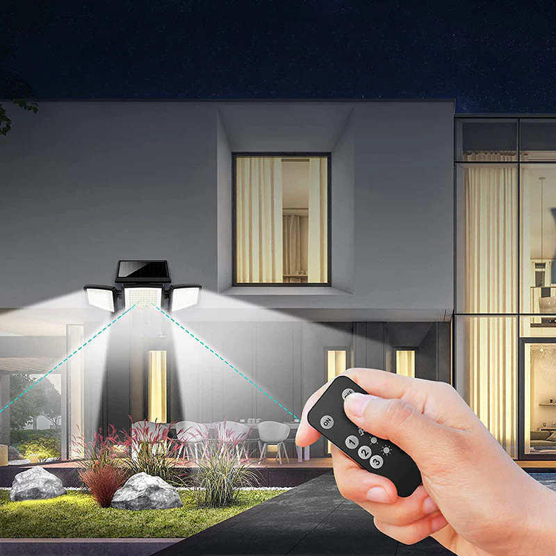 Lampe de sécurité solaire avec détecteur de mouvement – Éclairage extérieur LED pour maison et jardin