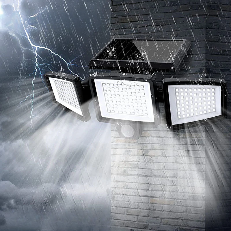 Lampe de sécurité solaire avec détecteur de mouvement – Éclairage extérieur LED pour maison et jardin