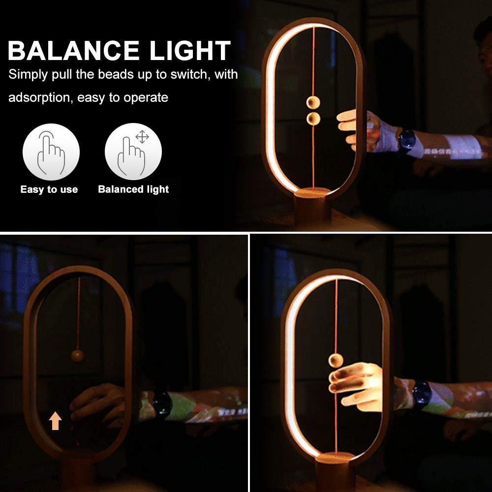 Lampe de table design équilibrée avec interrupteur flottant