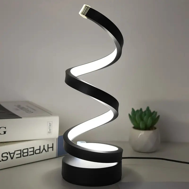 Lampe de table LED moderne design spirale