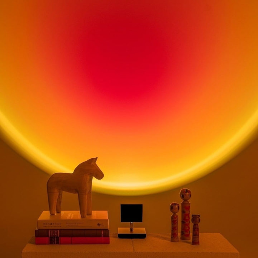 Lampe de table LED rétro coucher de soleil