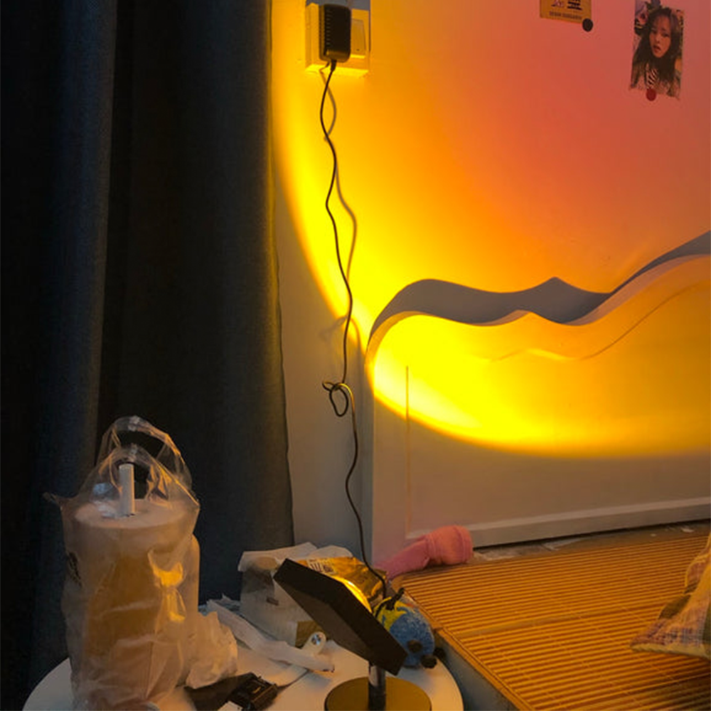 Lampe de table LED rétro coucher de soleil
