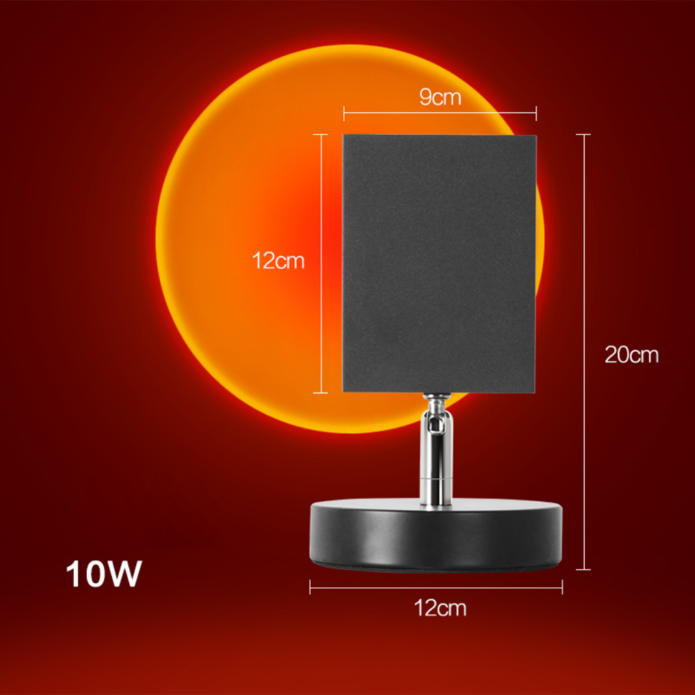 Lampe de table LED rétro coucher de soleil