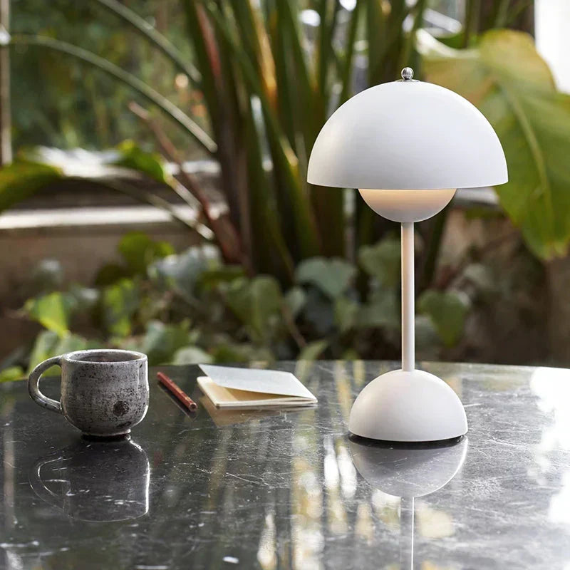 Lampe de table LED sans fil design parapluie rétro