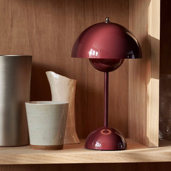 Lampe de table LED sans fil design parapluie rétro