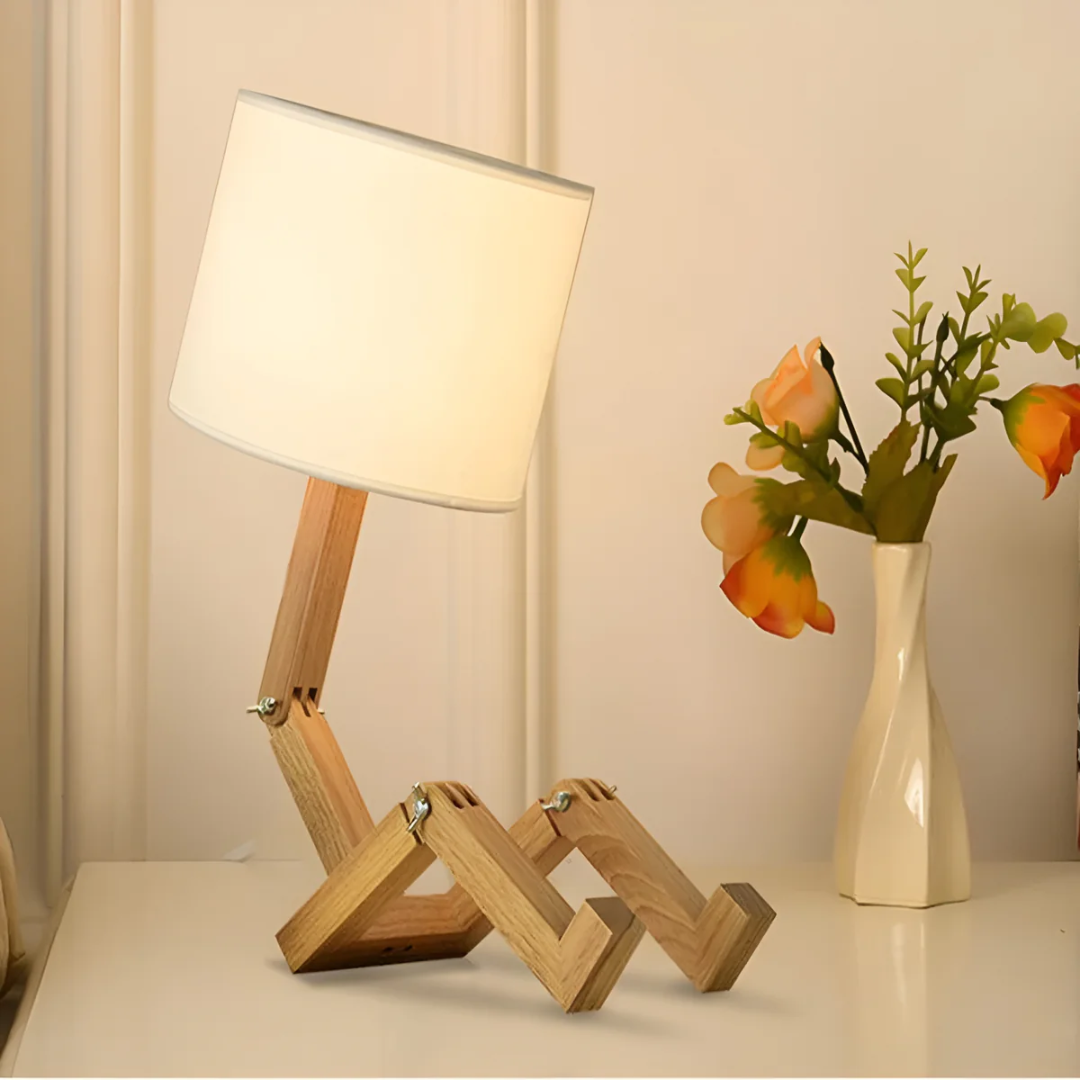 Lampe de table | Luminaire design flexible en bois