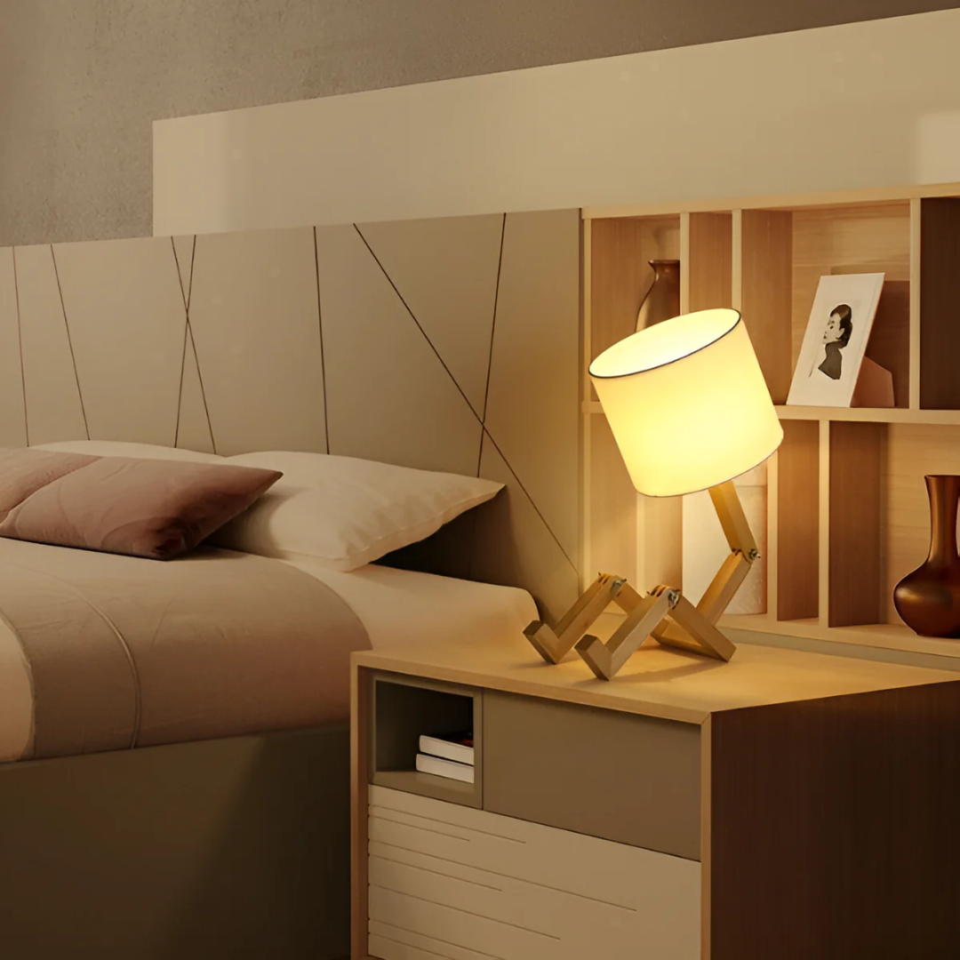 Lampe de table | Luminaire design flexible en bois