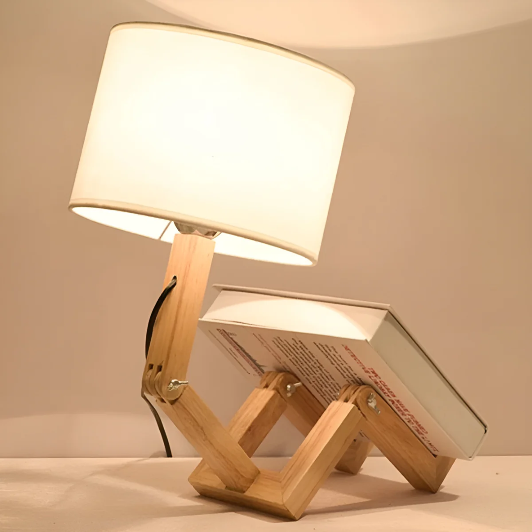 Lampe de table | Luminaire design flexible en bois