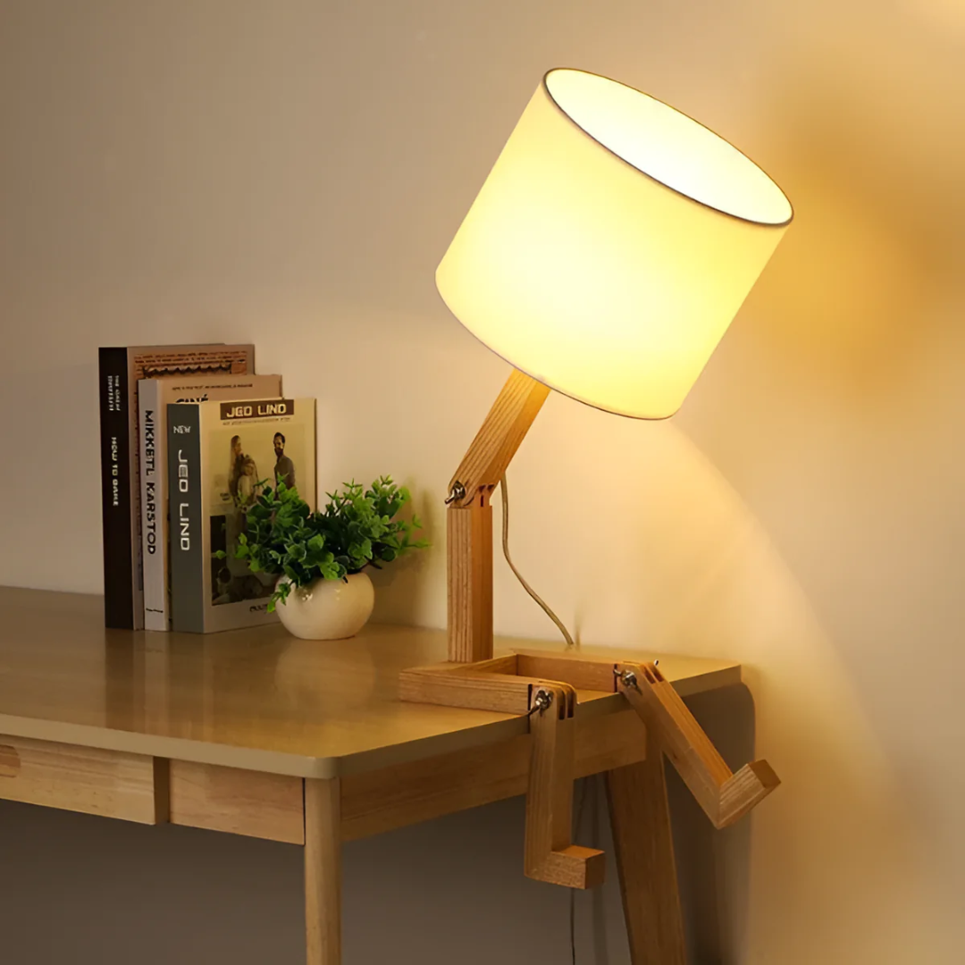 Lampe de table | Luminaire design flexible en bois