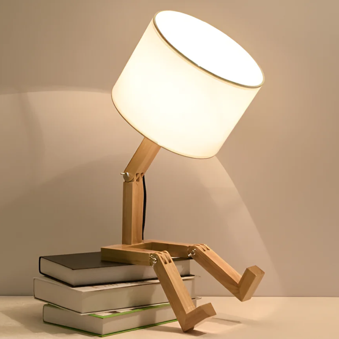 Lampe de table | Luminaire design flexible en bois