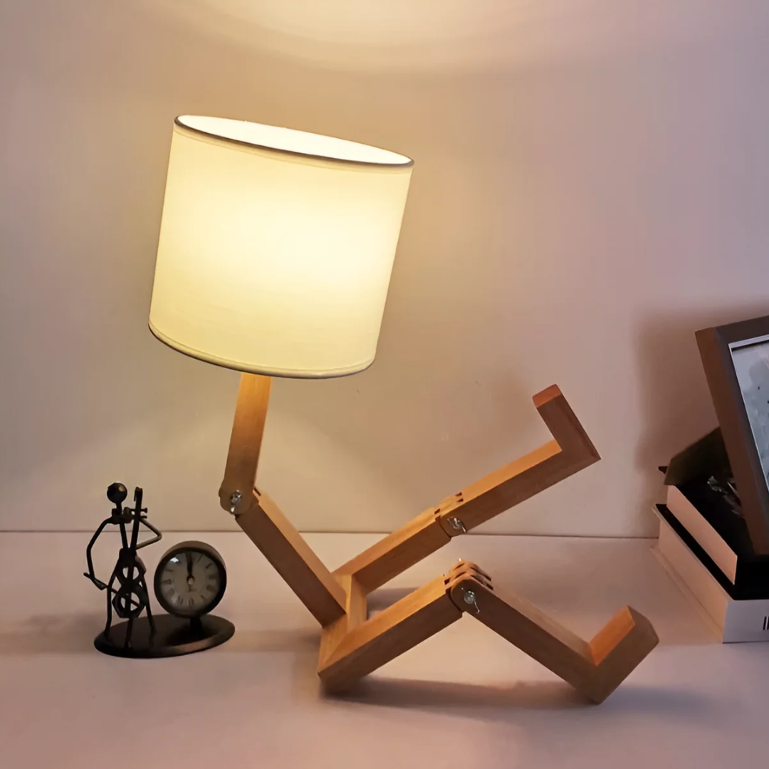 Lampe de table | Luminaire design flexible en bois
