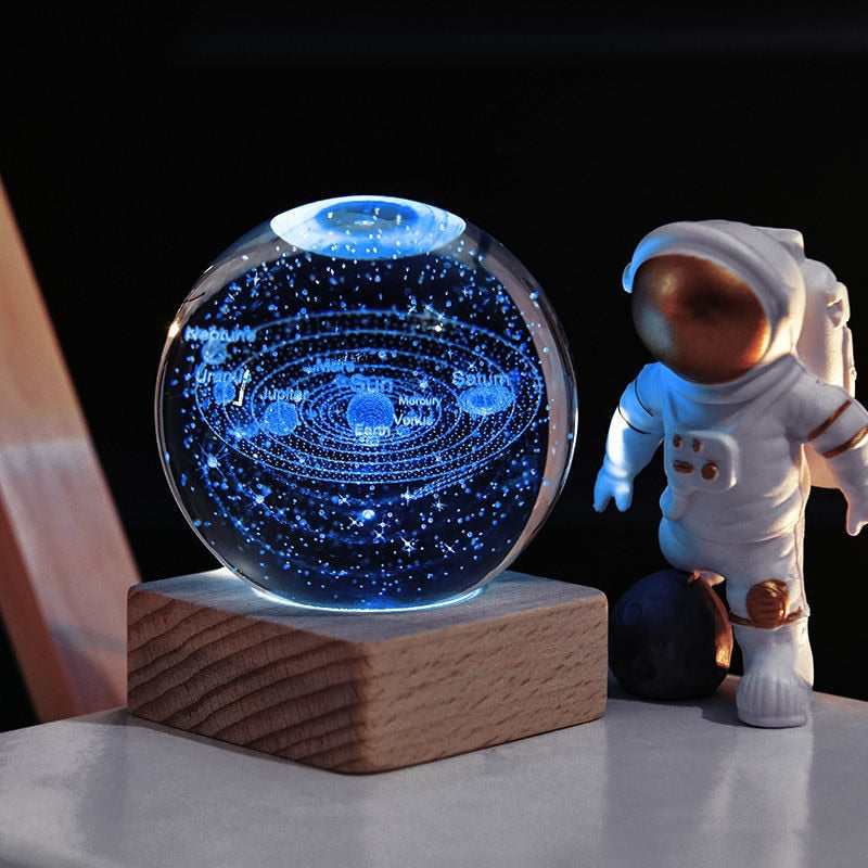 Lampe décorative 3D en cristal univers