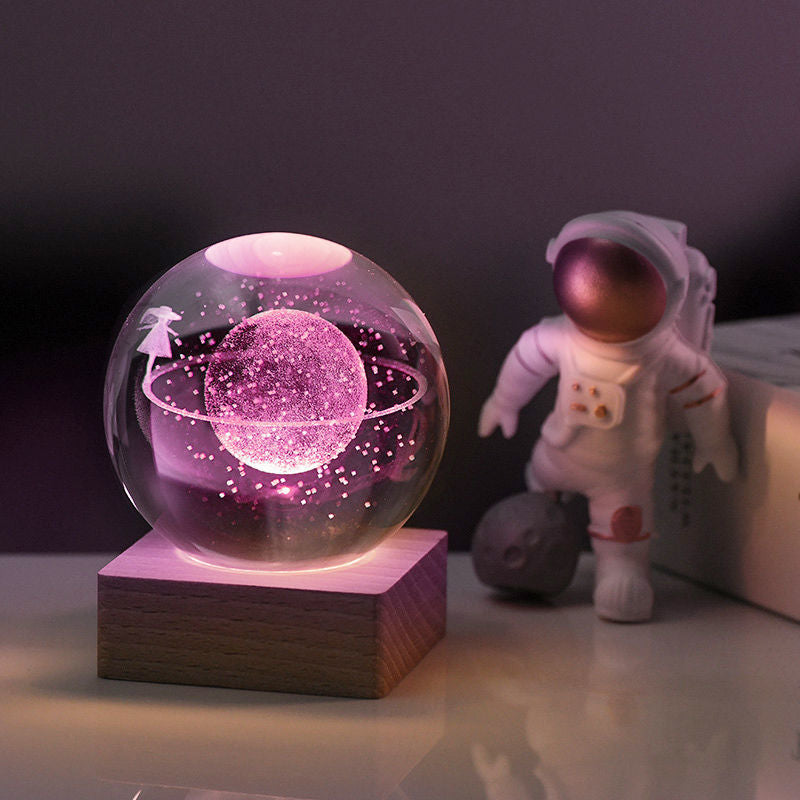 Lampe décorative 3D en cristal univers