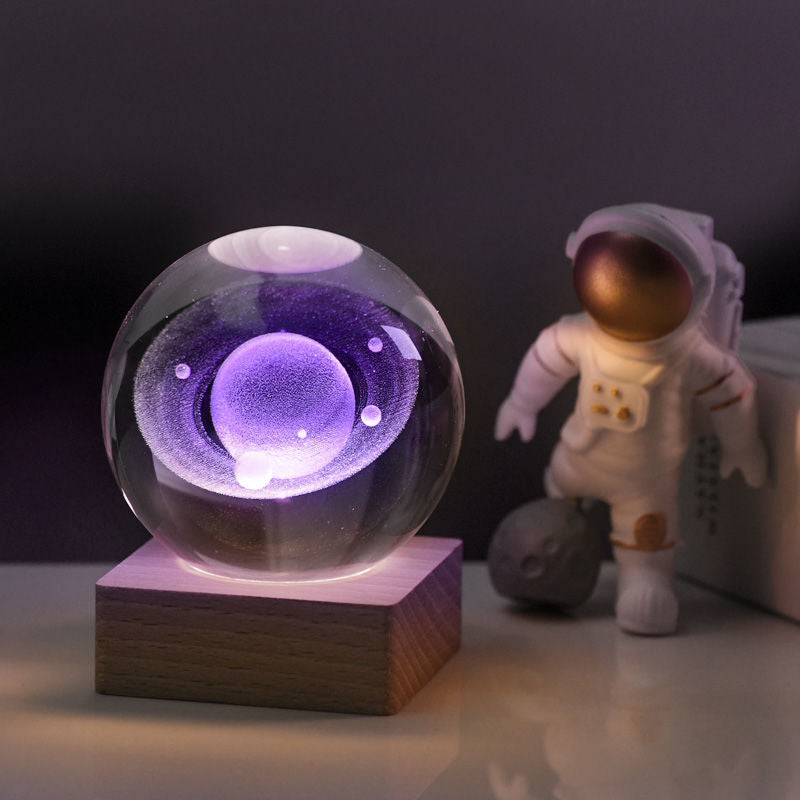 Lampe décorative 3D en cristal univers