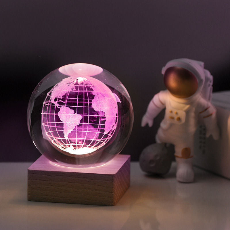 Lampe décorative 3D en cristal univers