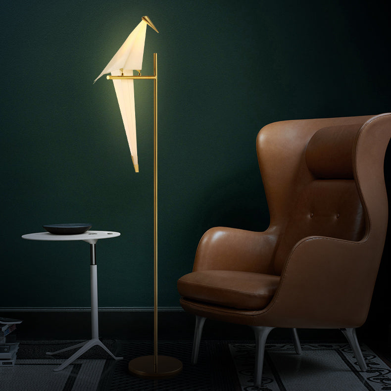 Lampe élégante oiseau en origami - Fixation magnétique