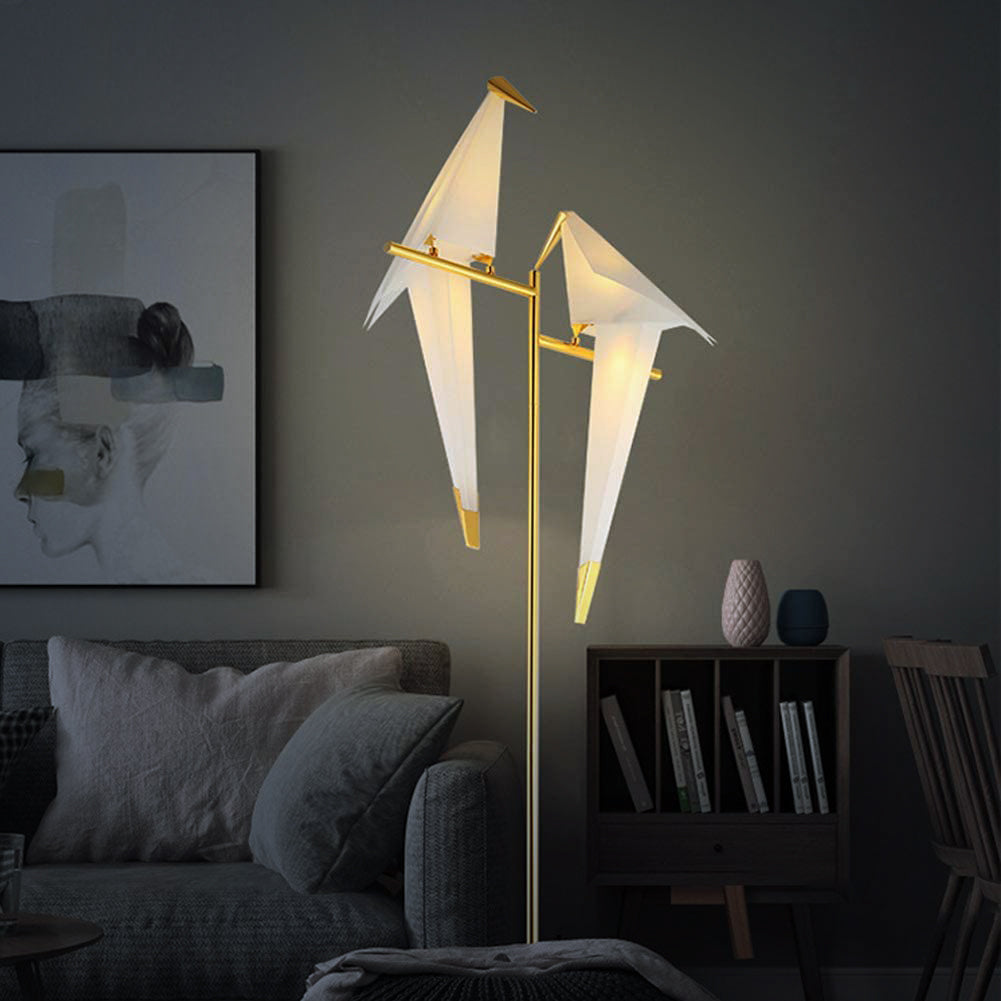 Lampe élégante oiseau en origami - Fixation magnétique