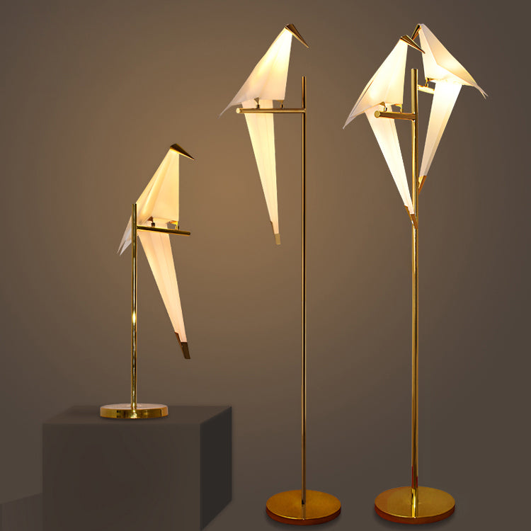 Lampe élégante oiseau en origami - Fixation magnétique
