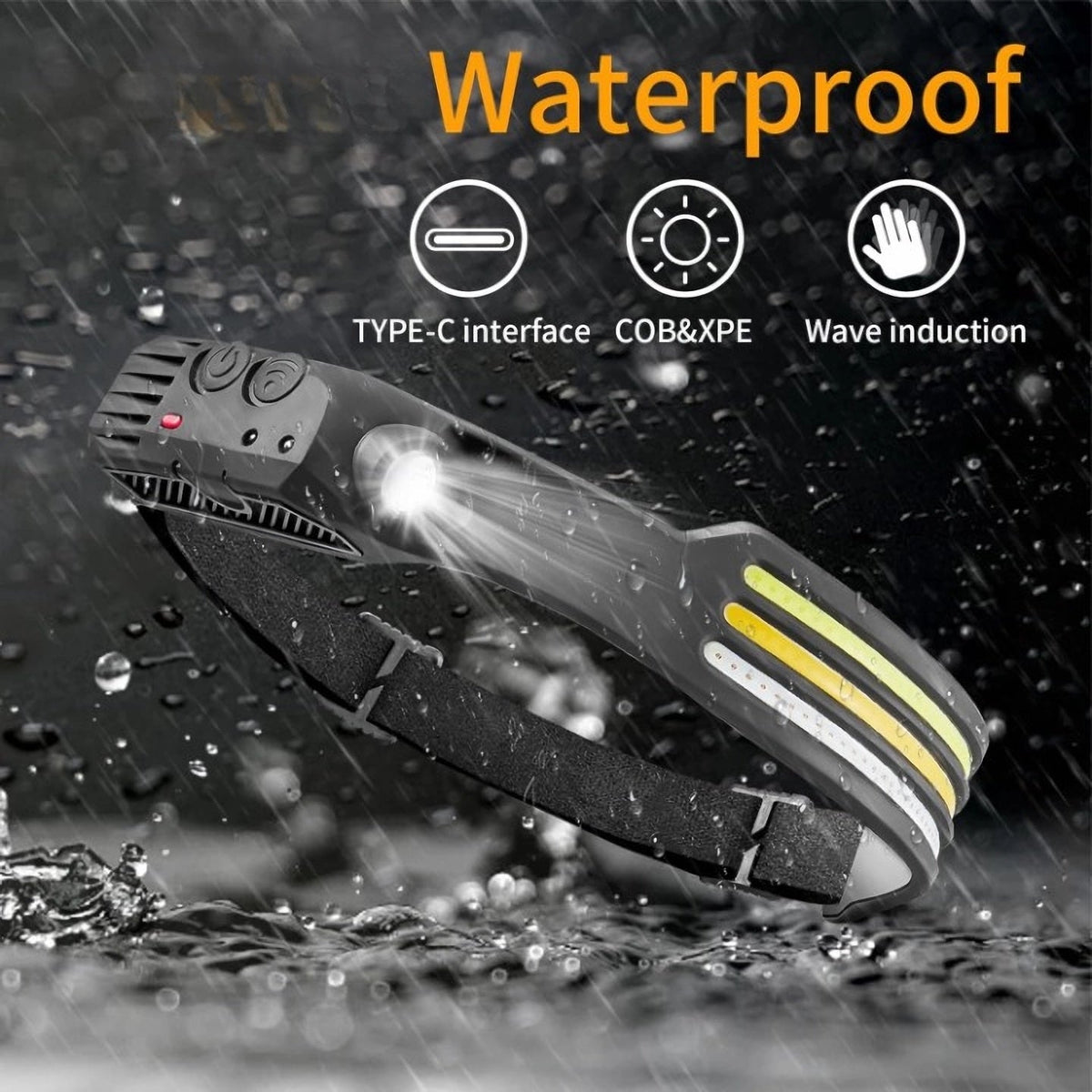 Lampe frontale LED X3 – Étanche et rechargeable pour la course, la randonnée et les aventures en plein air