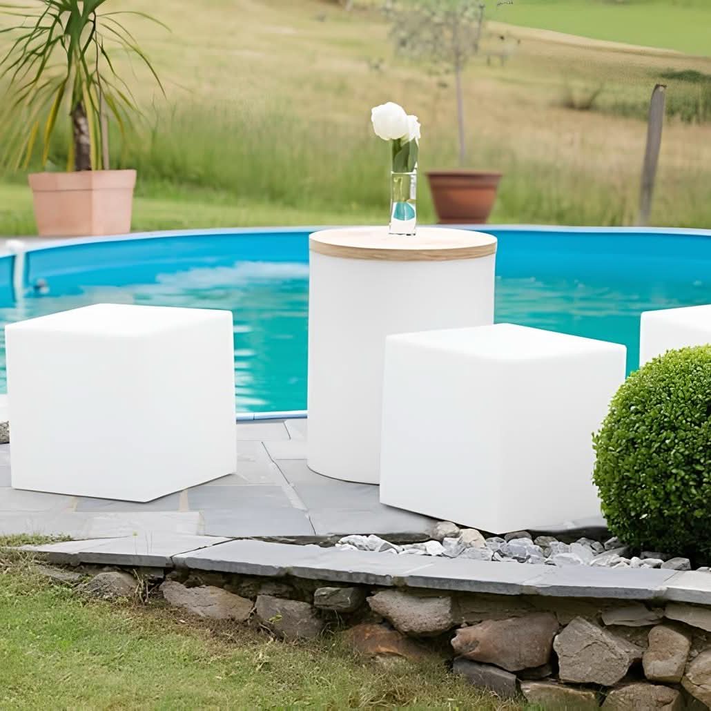 Lampe LED d'extérieur cube sans fil
