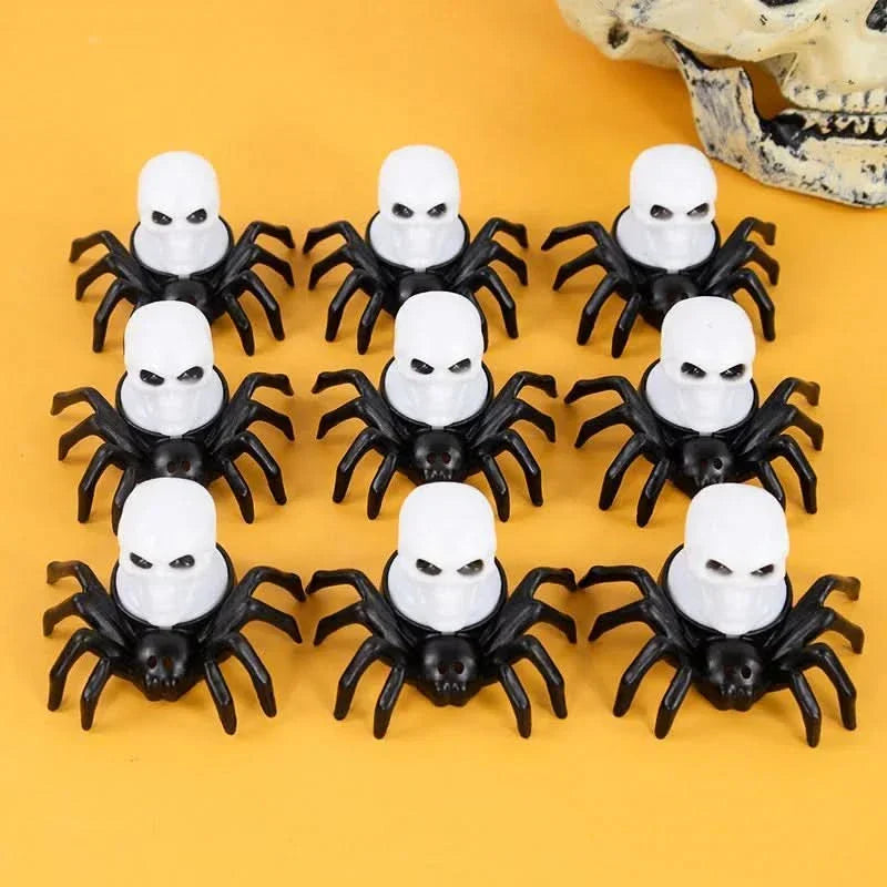 Lampe LED Halloween avec crâne et araignée – décoration d'intérieur effrayante