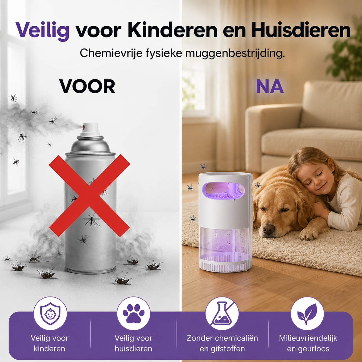 Lampe piège à moustiques UV