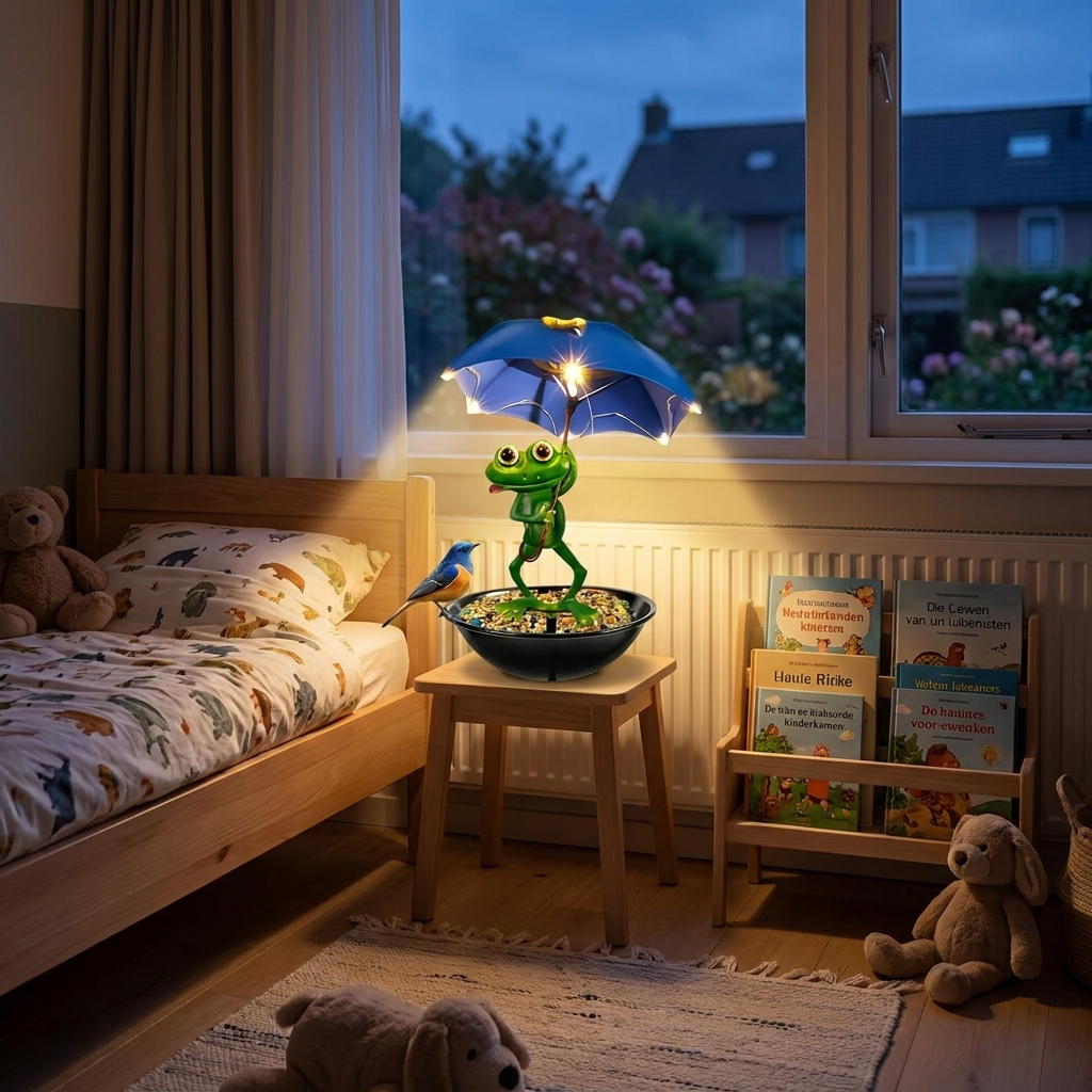 Lampe solaire lumineuse en forme de grenouille pour le jardin