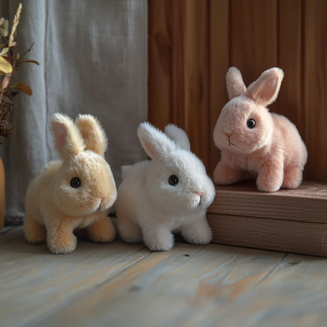 Lapin peluche interactif avec mouvements réalistes et sons mignons