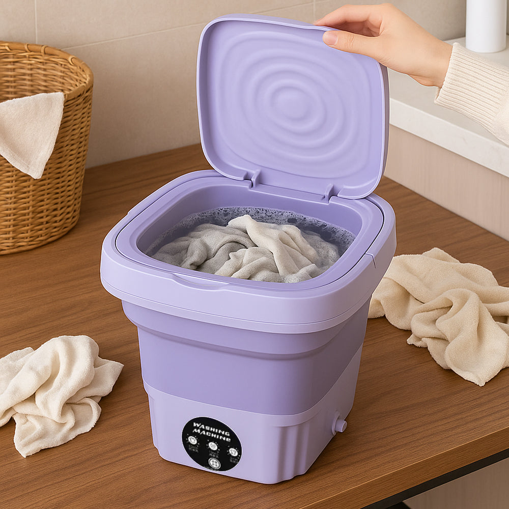 Lave-linge portable et pliable avec fonction séchage