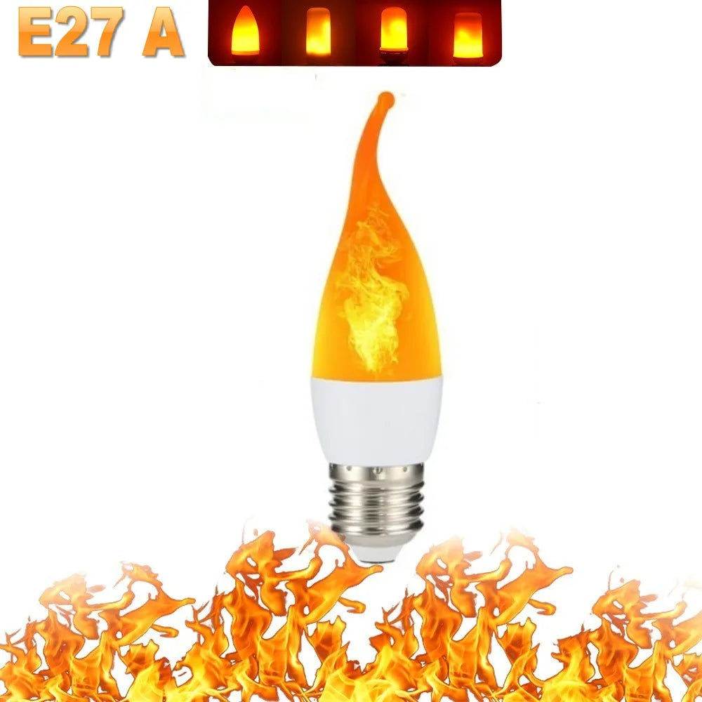 LED FLAME LIGHT PARTY LAMP - 4 MODES SIMULATING FIRE