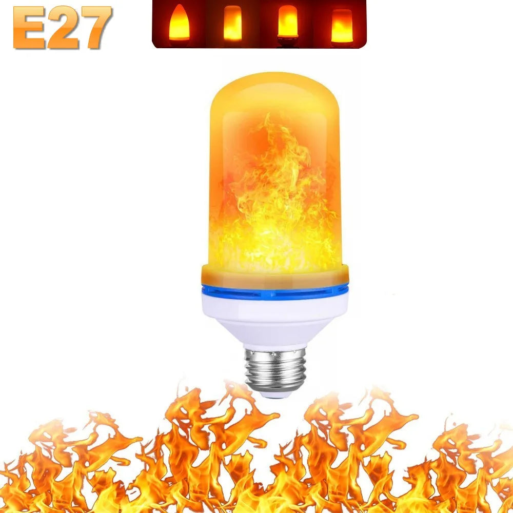 LED FLAME LIGHT PARTY LAMP - 4 MODES SIMULATING FIRE