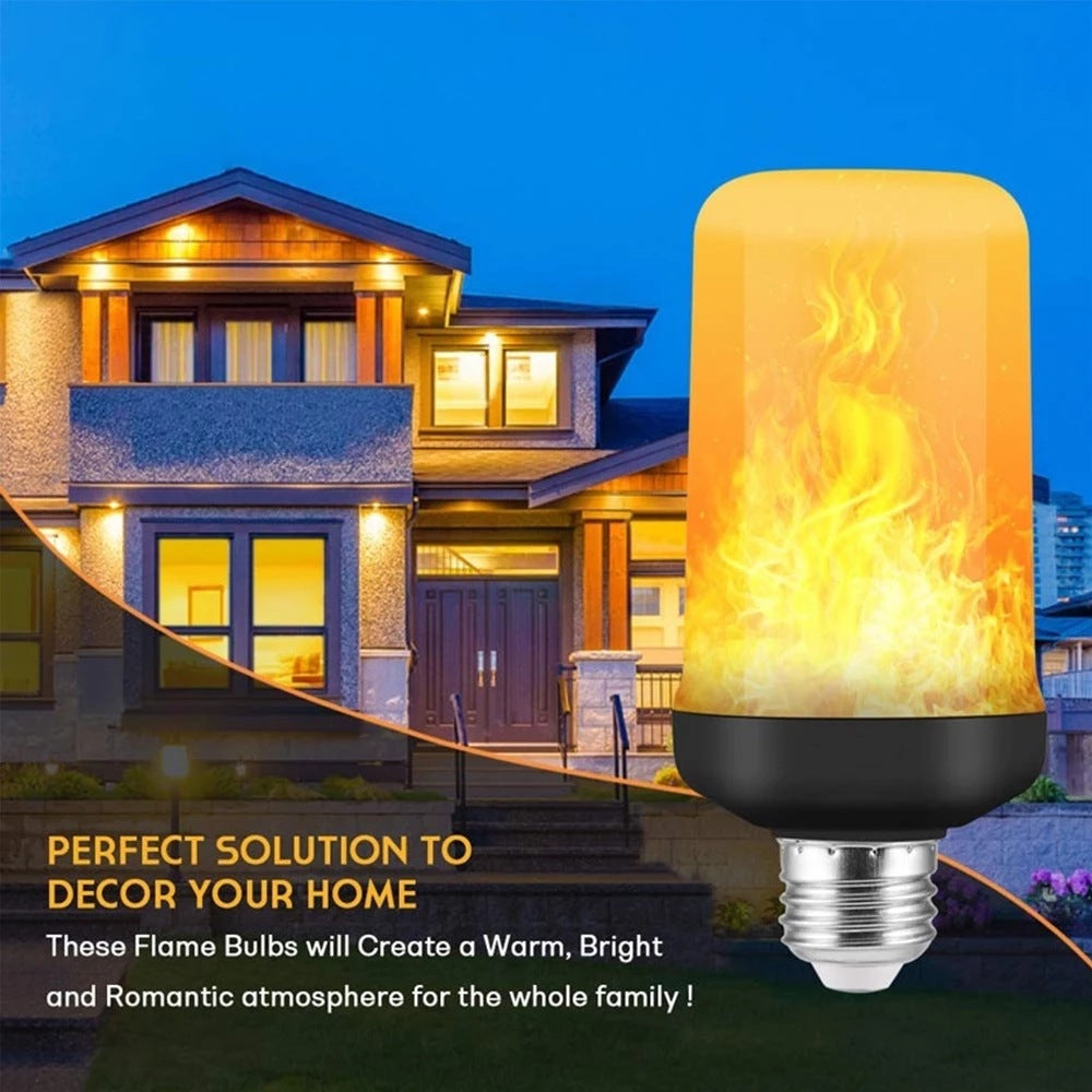 LED FLAME LIGHT PARTY LAMP - 4 MODES SIMULATING FIRE