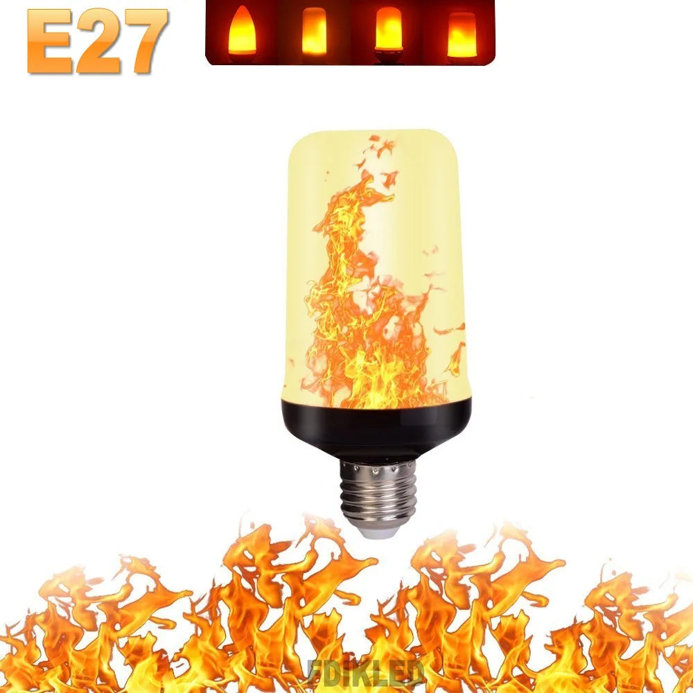 LED FLAME LIGHT PARTY LAMP - 4 MODES SIMULATING FIRE