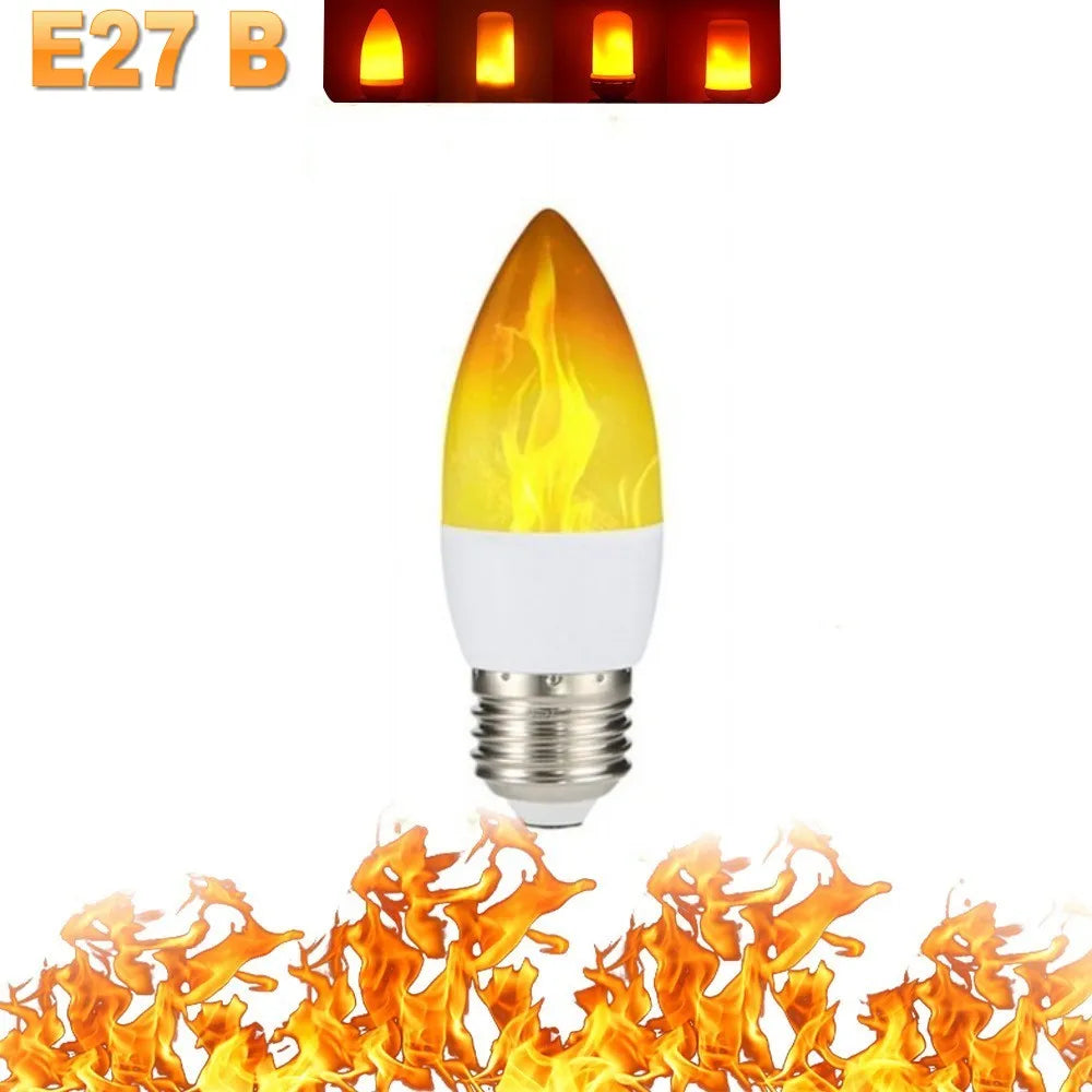LED FLAME LIGHT PARTY LAMP - 4 MODES SIMULATING FIRE