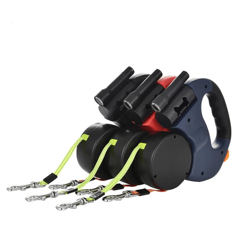 LED Leash for Two Dogs with Durable Construction