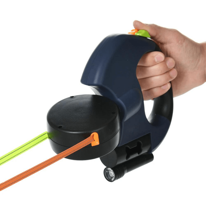 LED Leash for Two Dogs with Durable Construction