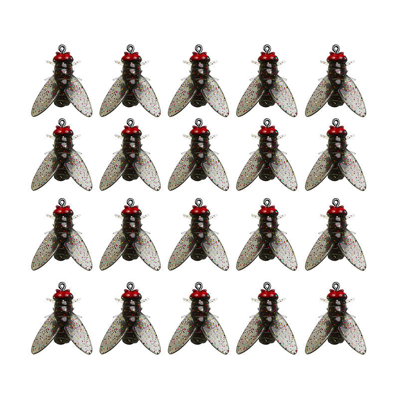 Leurres de pêche mouches artificielles, 20 pièces