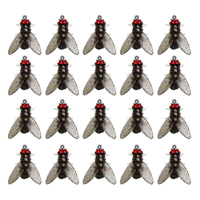 Leurres de pêche mouches artificielles, 20 pièces