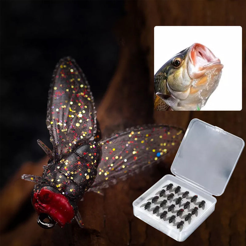 Leurres de pêche mouches artificielles, 20 pièces