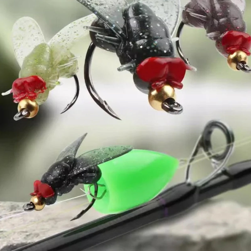 Leurres de pêche mouches artificielles, 20 pièces