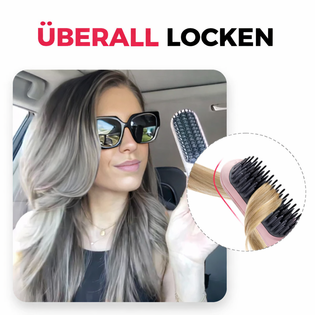 Lisseur sans fil | Brosse lissante | Coiffage rapide et cheveux brillants