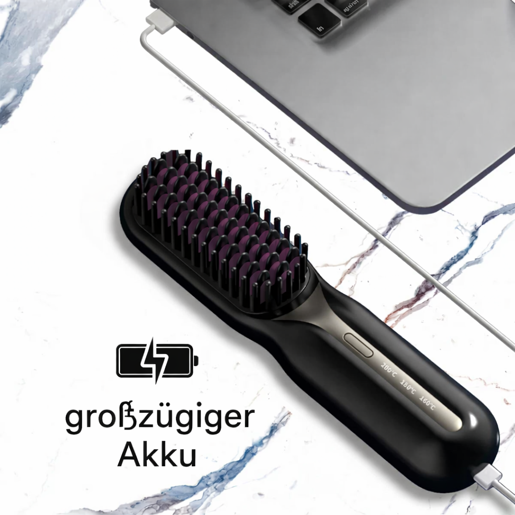 Lisseur sans fil | Brosse lissante | Coiffage rapide et cheveux brillants