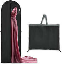 Housse de rangement longue pour vêtements – Sac à robe 70,87" (180,00 cm) avec fermeture éclair et fenêtre (lot de 2)