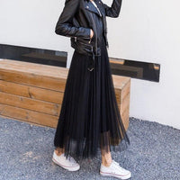 Jupe longue en tulle d'automne
