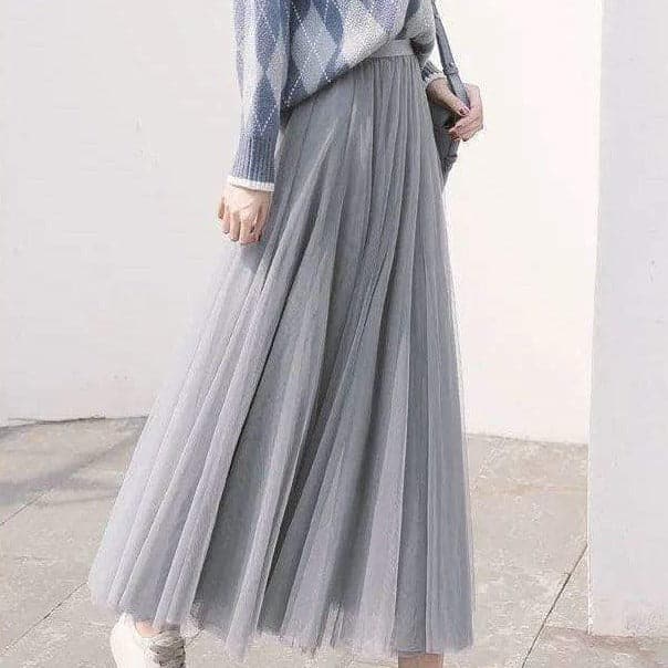 Long Skirt in Autumn Tulle