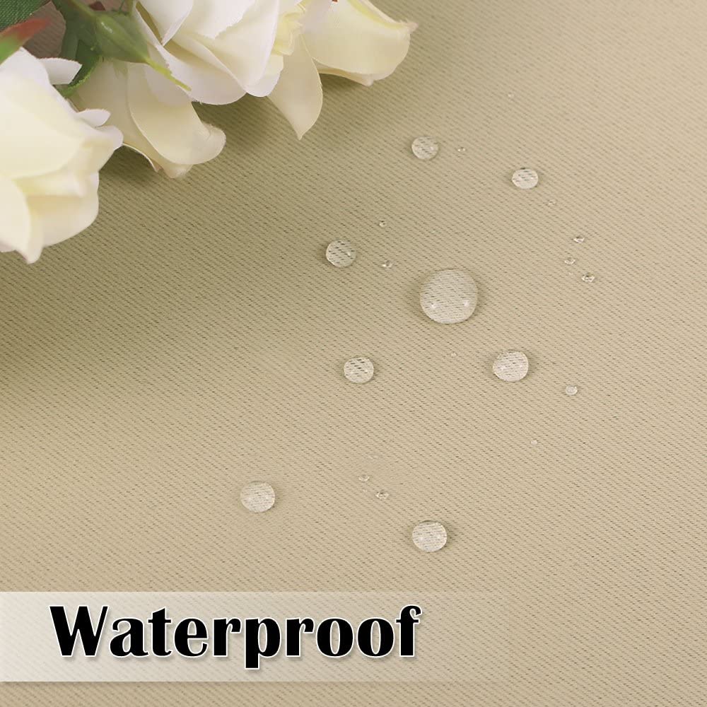 Lot de 2 rideaux d'extérieur imperméables pour terrasse avec œillets, coupe-vent et brise-vue