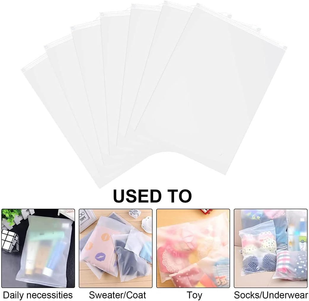 Lot de 40 sachets de rangement réutilisables et mats pour vêtements et voyage